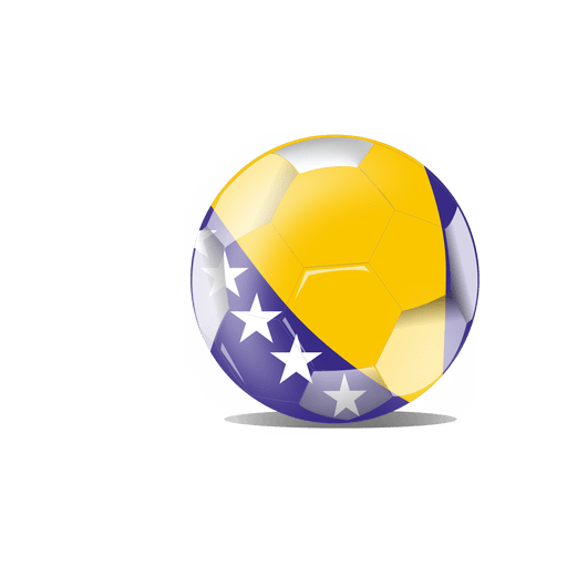 Bosnien und Herzegowina Flagge Fu?ball PNG-Design