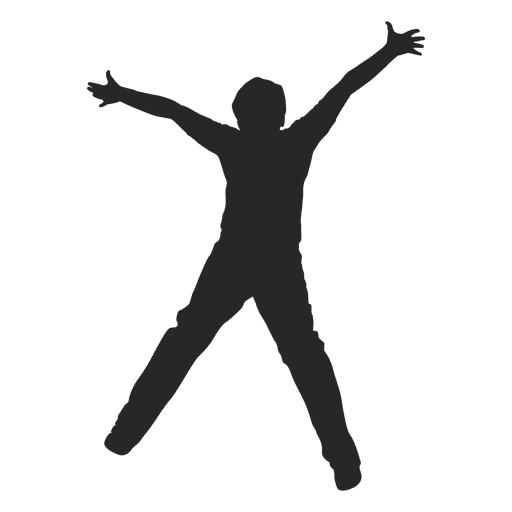 Boy jumping silhouette 1 PNG Design