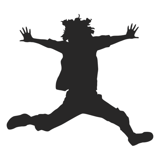 Boy jumping silhouette 2 PNG Design