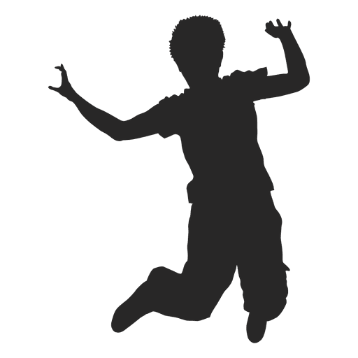 Boy jumping silhouette 3 PNG Design