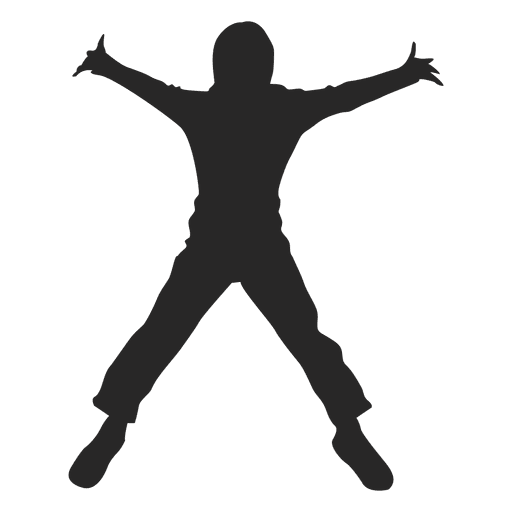 Boy jumping silhouette 4 PNG Design