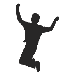 Menino pulando silhueta 5 Desenho PNG