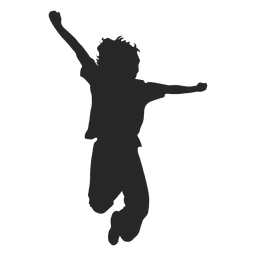 child jumping silhouette