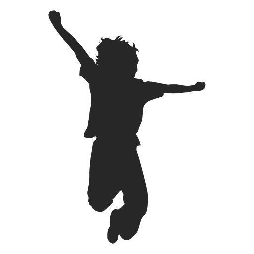 Boy jumping silhouette 6
