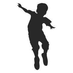 Menino pulando silhueta 7 Desenho PNG