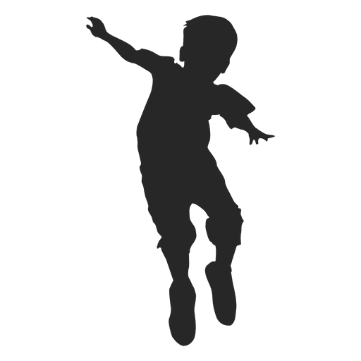 Boy jumping silhouette 7 PNG Design