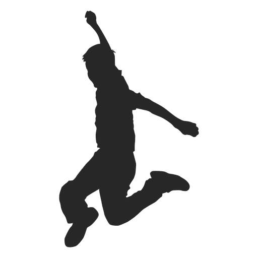 Boy jumping silhouette 8 PNG Design