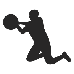 Boy catching ball silhouette PNG Design Transparent PNG