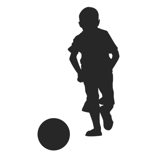 Junge spielt Fußball PNG-Design