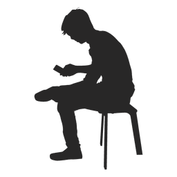 Menino sentado no banco Desenho PNG