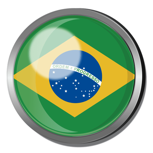Brasilien Flaggenabzeichen PNG-Design