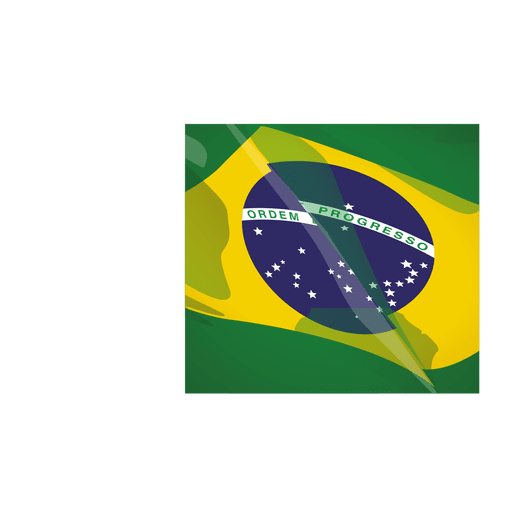 Brasilien-Flaggenkarikatur PNG-Design