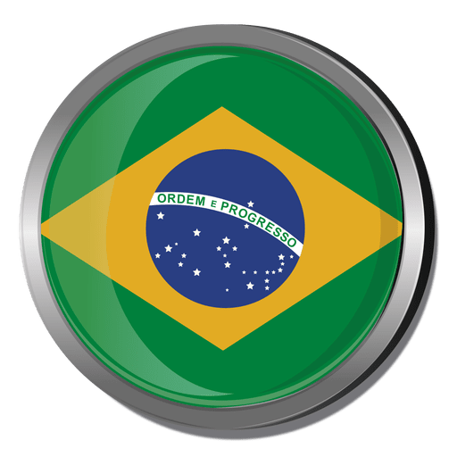 Brazil round flag PNG Design