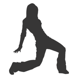 Quebrar silhueta de dançarina Desenho PNG