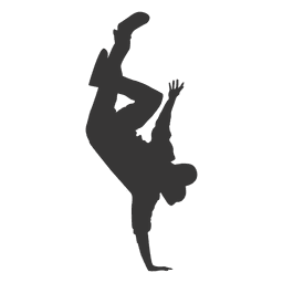Break dancer silhueta 1 Desenho PNG
