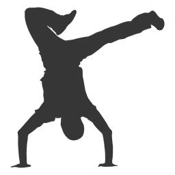 Break dancing silhouette PNG Design Transparent PNG