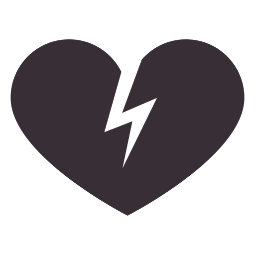 Broken heart PNG Design