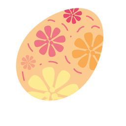 Braunes Blumenosterei PNG-Design