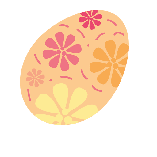 Brown floral easter egg