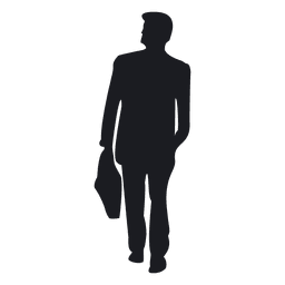 Businessman carrying briefcase silhouette PNG Design Transparent PNG