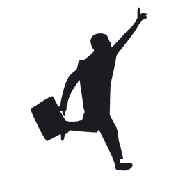 Hombre ocupado corriendo silueta Diseño PNG