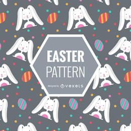 Easter pattern with bunnies and eggs