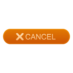 Cancel orange button PNG Design