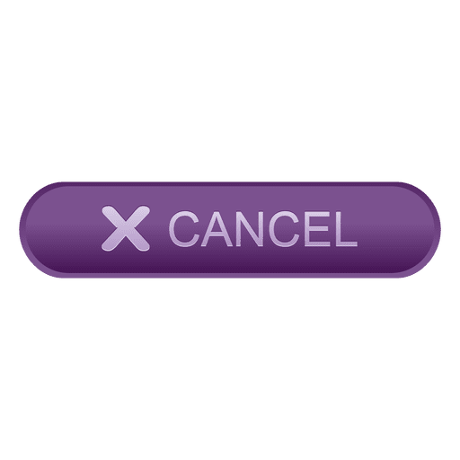 Cancelar botão roxo Desenho PNG