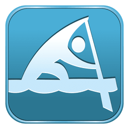 Canoe sprint square icon Transparent PNG