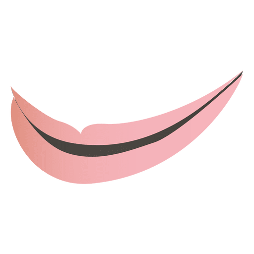 Lábios rosados de desenho animado Desenho PNG