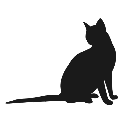 Silhueta de gato 2 Desenho PNG
