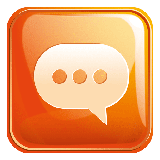 Chat application square icon 3 PNG Design