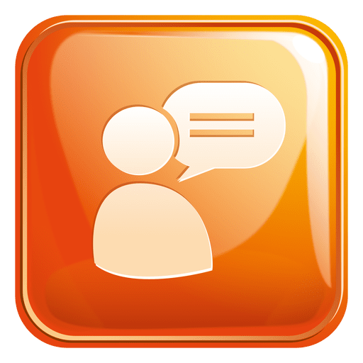 Chat support square icon 3 PNG Design