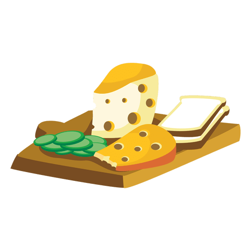 Dibujos animados de pan de queso Diseño PNG