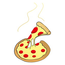 Käse-Pizza-Cartoon PNG-Design