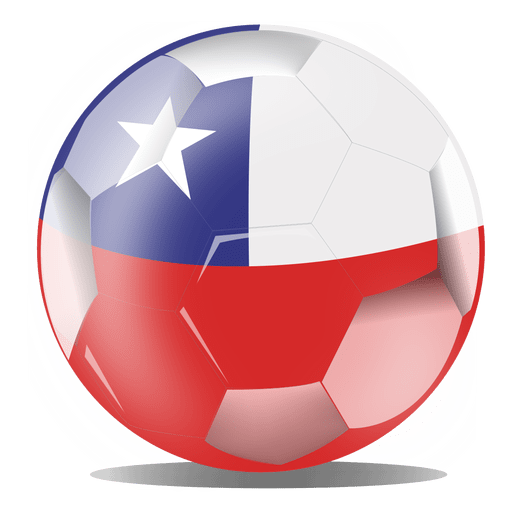 F?tbol de bandera de Chile Diseño PNG