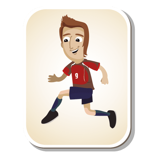 Chile football player cartoon PNG Design