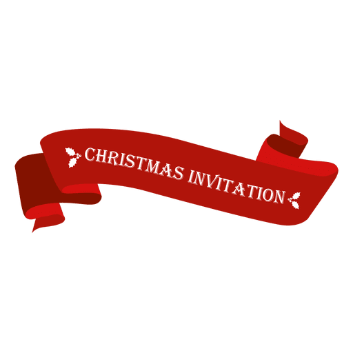 Download Christmas Invitation Ribbon Transparent Png Svg Vector File PSD Mockup Templates