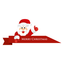 Cinta de Papá Noel de Navidad Diseño PNG