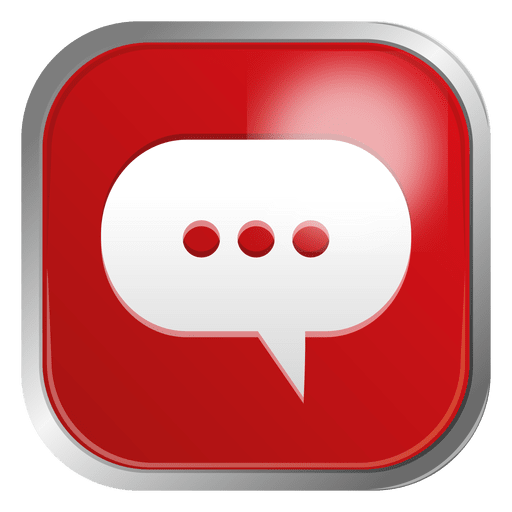 Cloud chat contact icon PNG Design