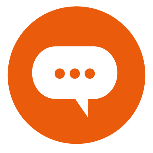 Cloud chat round icon PNG Design