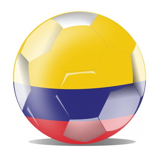 Futebol Pequeno No Chão Branco E Bandeira Da Nação Colombiana Com