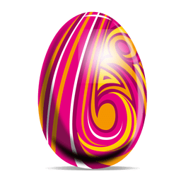 Colorful pattern easter egg PNG Design