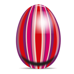 Bunte Streifen Osterei PNG-Design