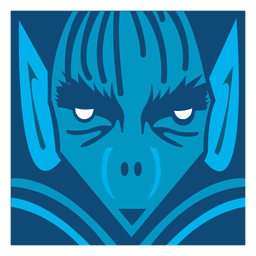Comic hollow face PNG Design