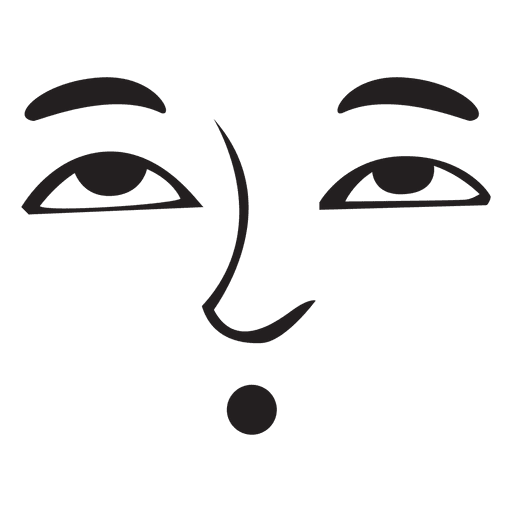 Confuse face emoticon PNG Design