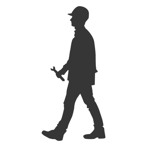 Construction worker holding wrench PNG Design