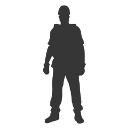 Trabajador de la construcción de pie frente Diseño PNG
