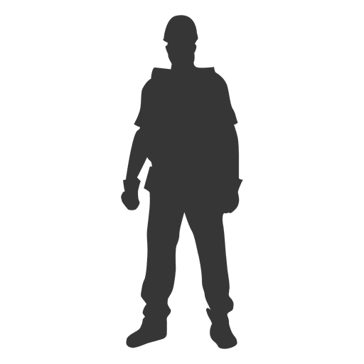 Construction worker standing front PNG Design