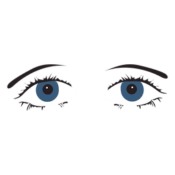 Ojos de mujer cool Diseño PNG